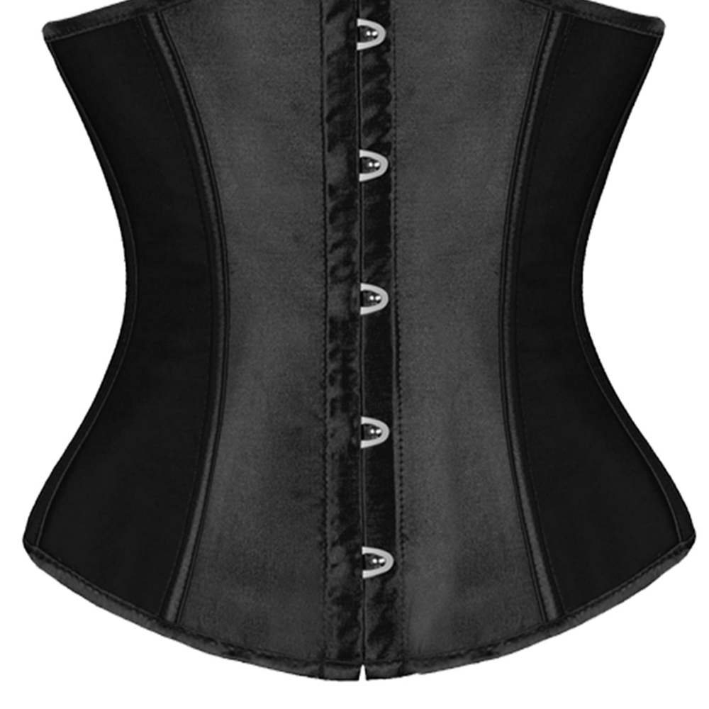 Black Satin Waist Trainer Corset - Women Intimates & Sleepwear